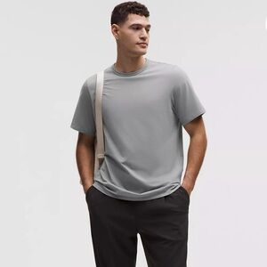 Lululemon Men’s Gray Organic Cotton Classic-Fit T-Shirt, Size Large